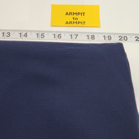 Max Studio Ruffle Shift Dress Womens S Small Navy Blue Bell Sleeve Office OO15X - Picture 5 of 6